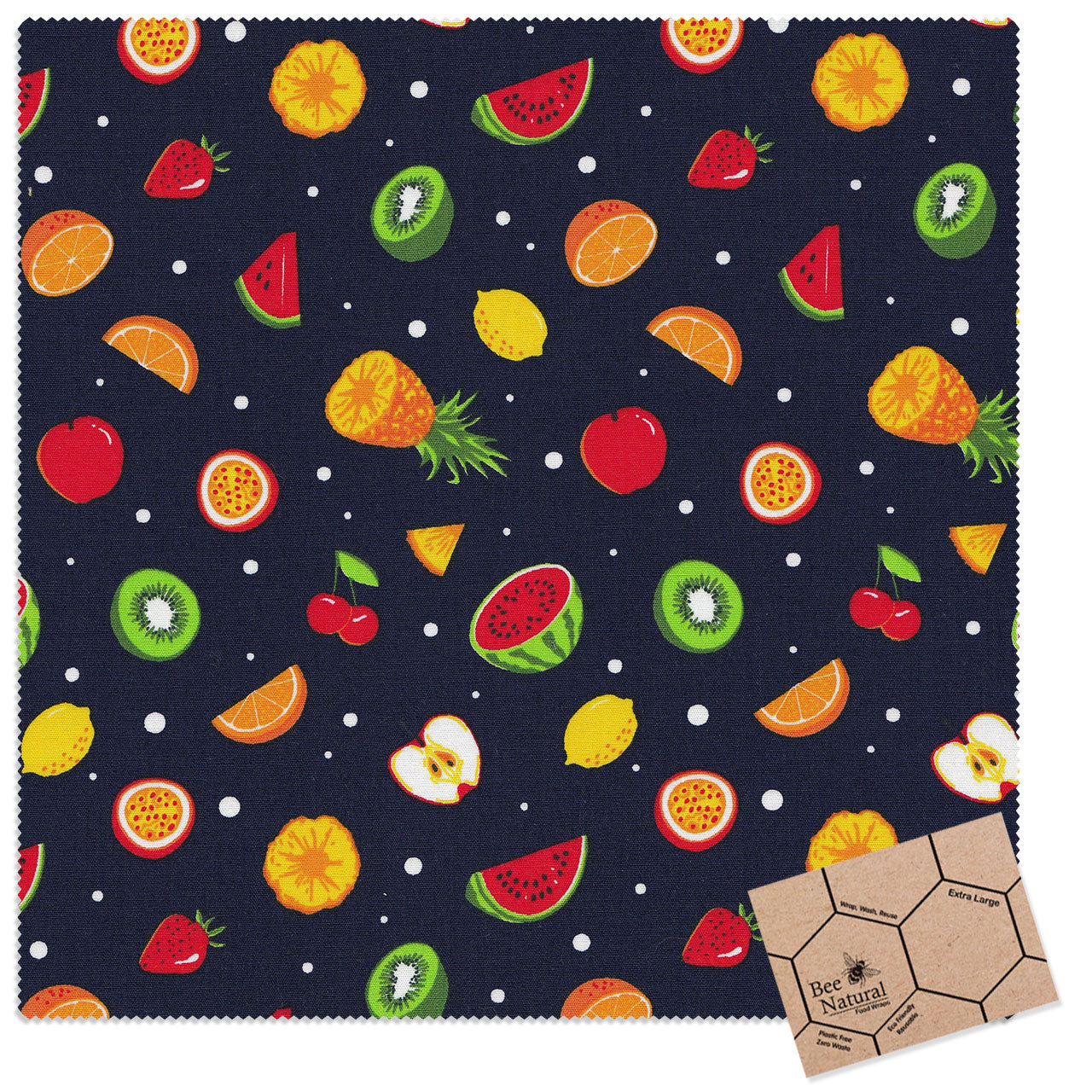 Fruit - Dark Blue - Extra Large Wrap (50cm)