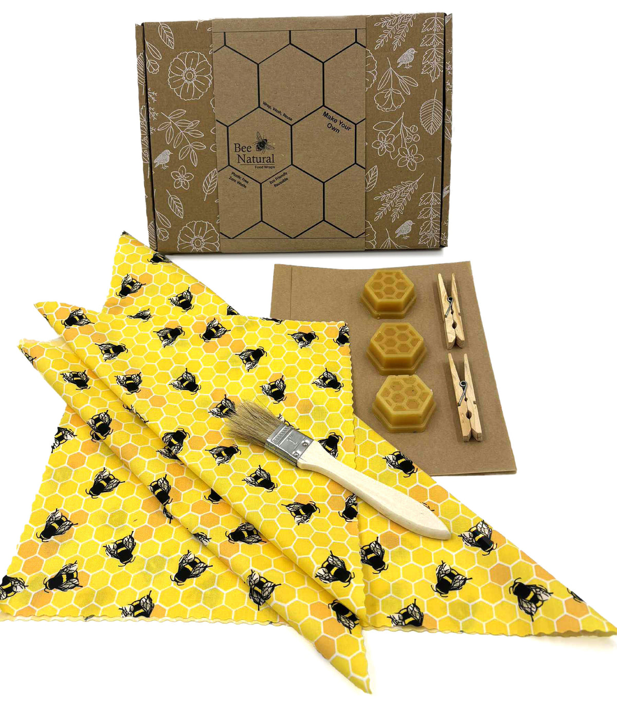 Natural Wraps Make Your Own Beeswax Wrap Kit – BeeNatural Wraps