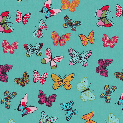 Butterflies - Turquoise - Extra Large Wrap (50cm)