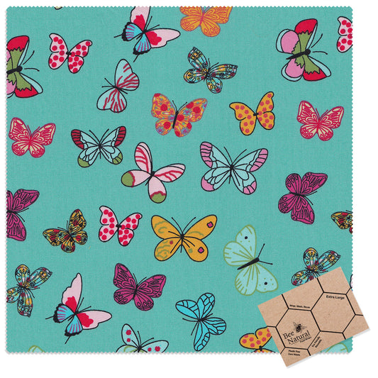 Butterflies - Turquoise - Extra Large Wrap (50cm)
