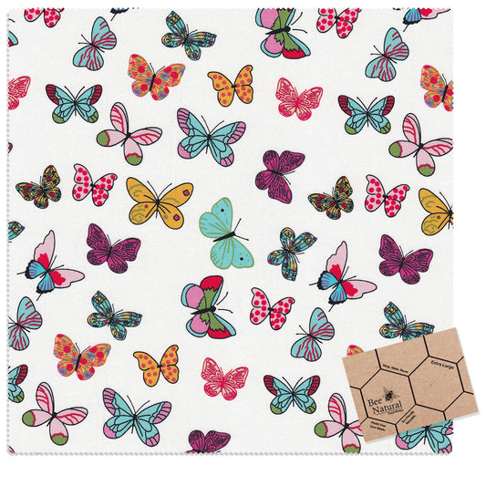 Butterflies - White - Extra Large Wrap (50cm)