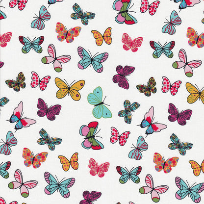 Butterflies - White - Extra Large Wrap (50cm)