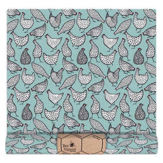 Chickens - Blue - On a Roll (35cm x 110cm)